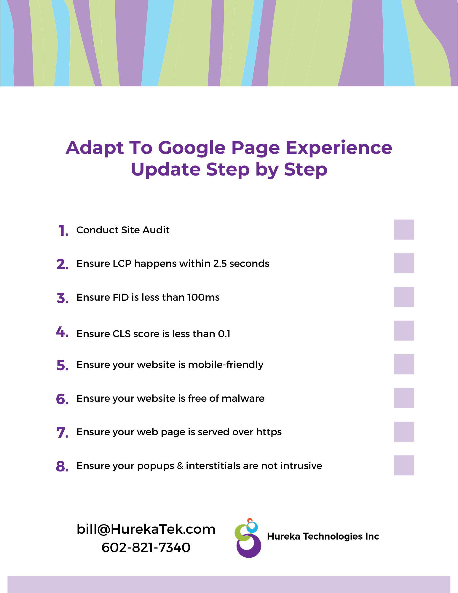 checklist to prepare for page experience update