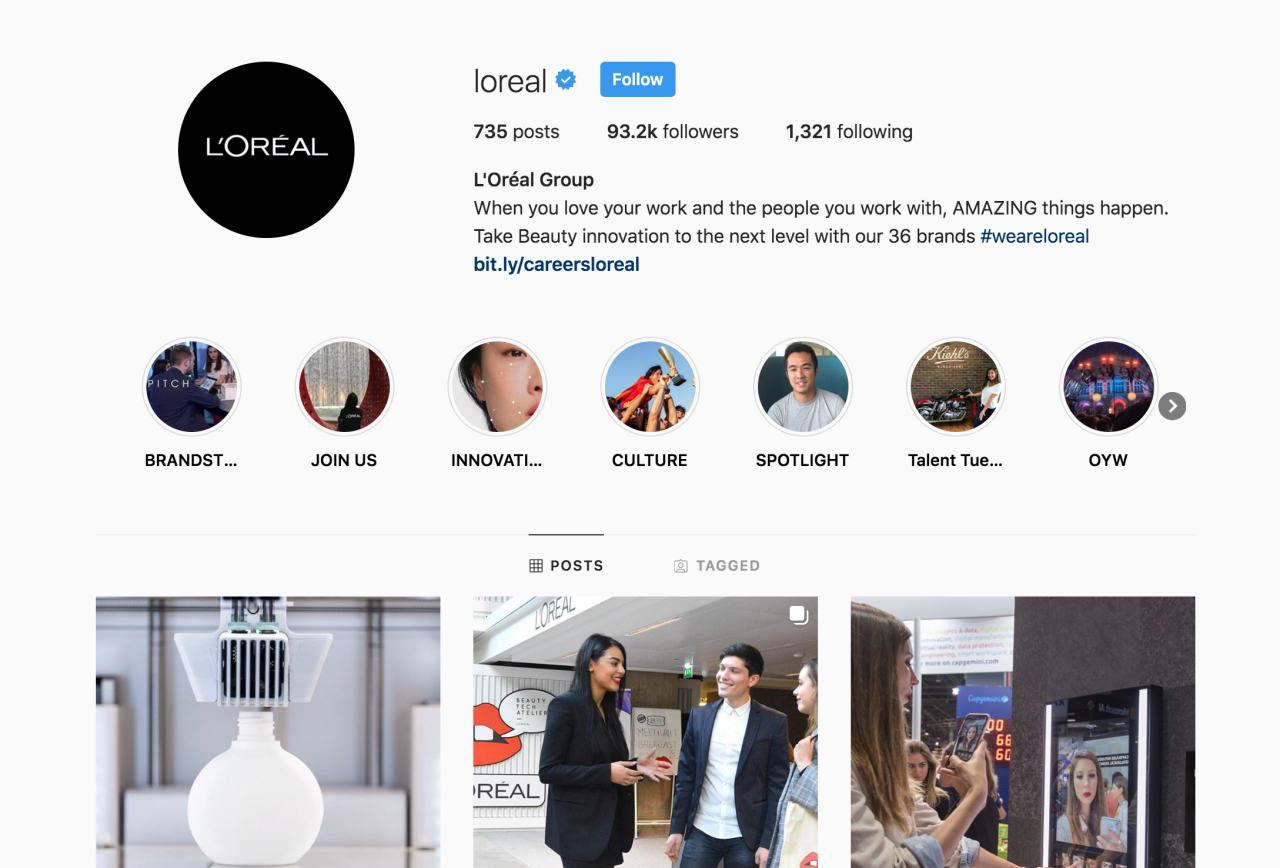 social media branding on instagram