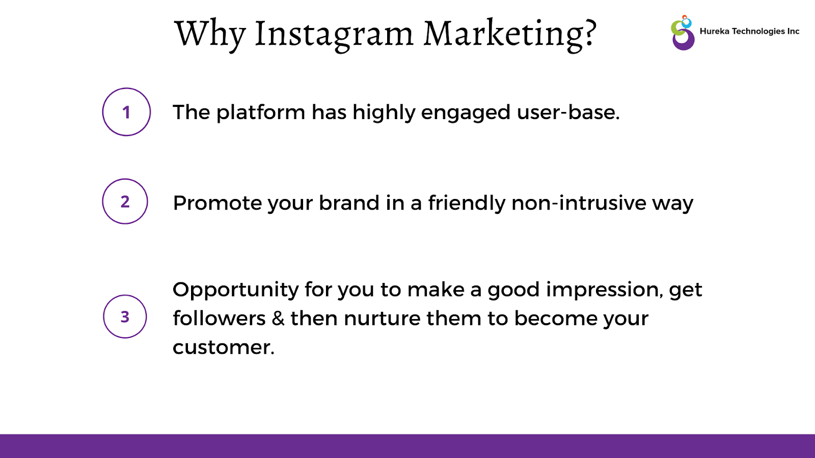 Infographic detailing 3 reasons why Instagram marketing is important
